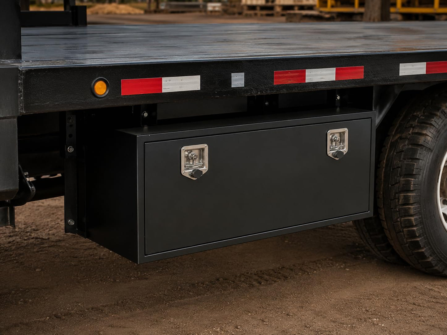 48" Underbody Truck Tool Box, Heavy Duty Steel Underbody Toolbox with T-Handle Lock & Weatherproof Seal, Lockable Truck Trailer Tool Box for Pickup, Semi Truck, RV, Flatbed, Tractor – 48 x 18 x 18
