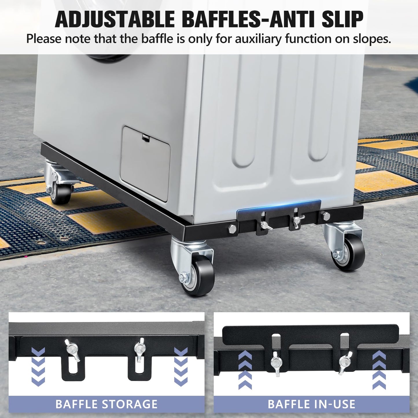 KEDSUM Industrial Mover Dolly 2200LBS × 2Pack, Sturdy Steel Frame Heavy Duty Appliance Dolly, 31 in. x 17 in for Building Material Handling & Moving Heavy Furniture with Ease