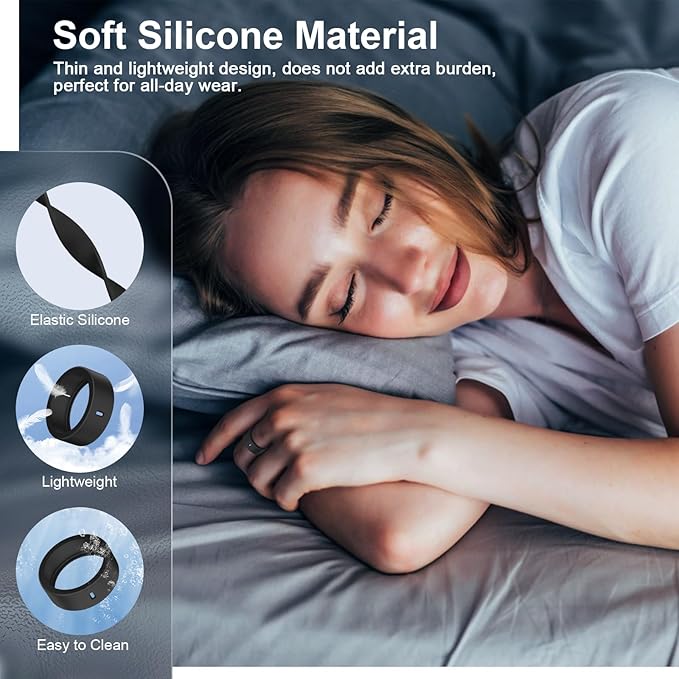 5 Pack Cover Compatible with Oura Ring Gen 4/Oura Ring Gen 3 Horizon/Heritage, Surport Charging with Cover on, Anti-Scratch Elastic Silicone Rings Protector for for Men Women (Size 15)