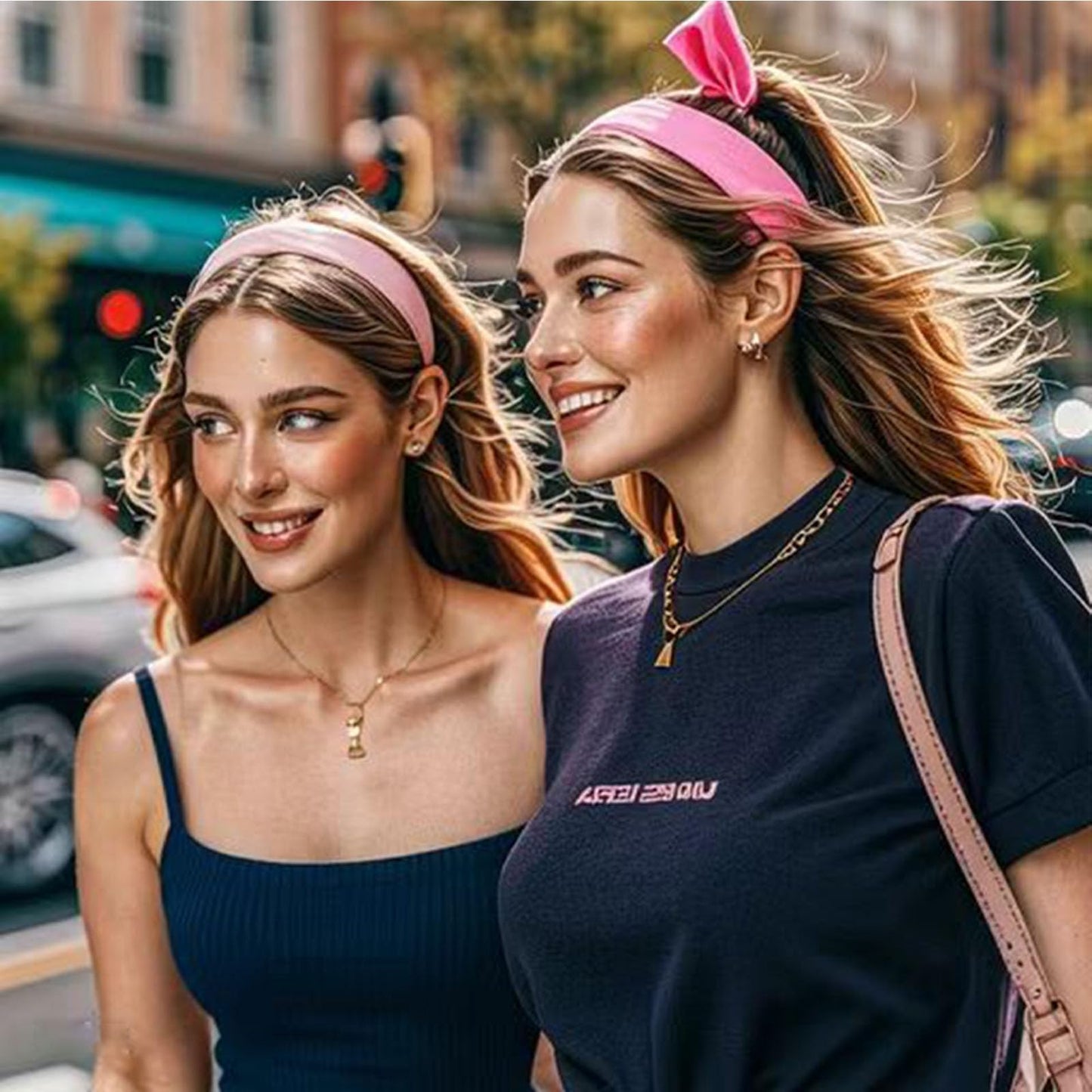 Fecawd 3PCS Headbands for Women Non Slip Elastic Sweat Hairbands Fashion Sports Hair Bands Soft Cloth Fabric Stretchy Headband for Workout Yoga Running