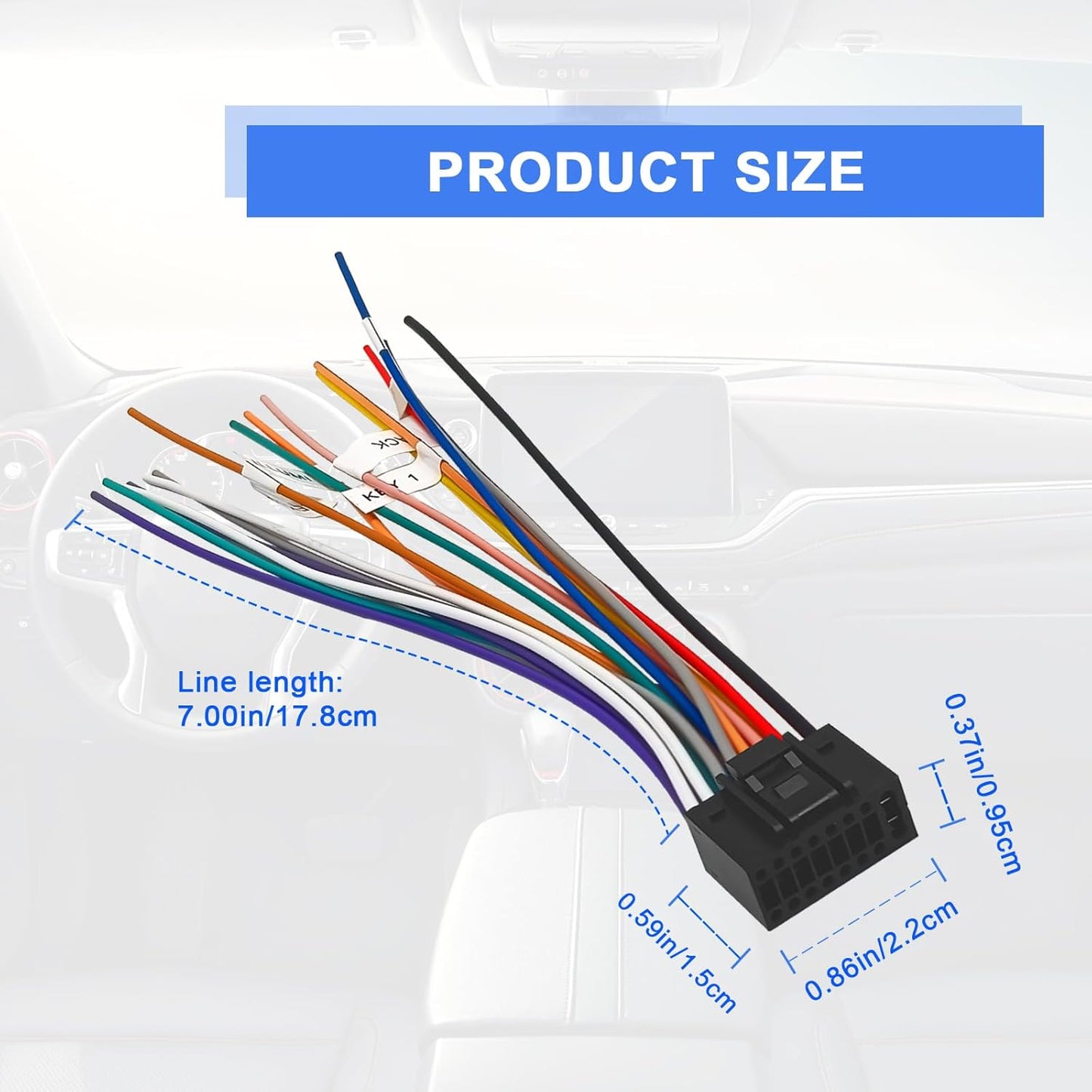 CmeRto 16 bv9955 bv9958 bv9962 bv9974 bv9982 bv8728b bv8975b bv9964b Pin Automobile Radio Cable Harness Compatible
