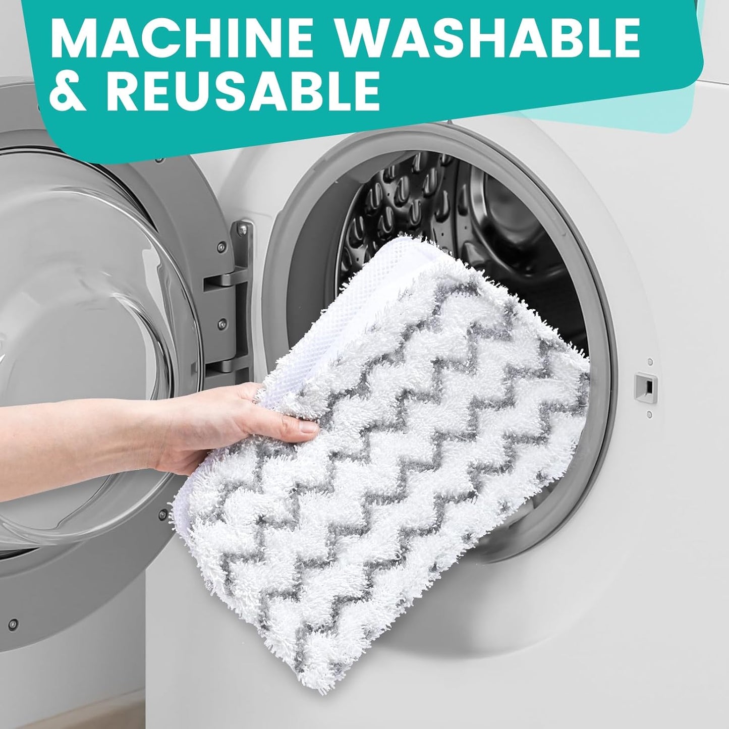Shark 6-Pack Steam Mop Replacement Pads - Washable Microfiber Cleaner Pads for S1000 Series