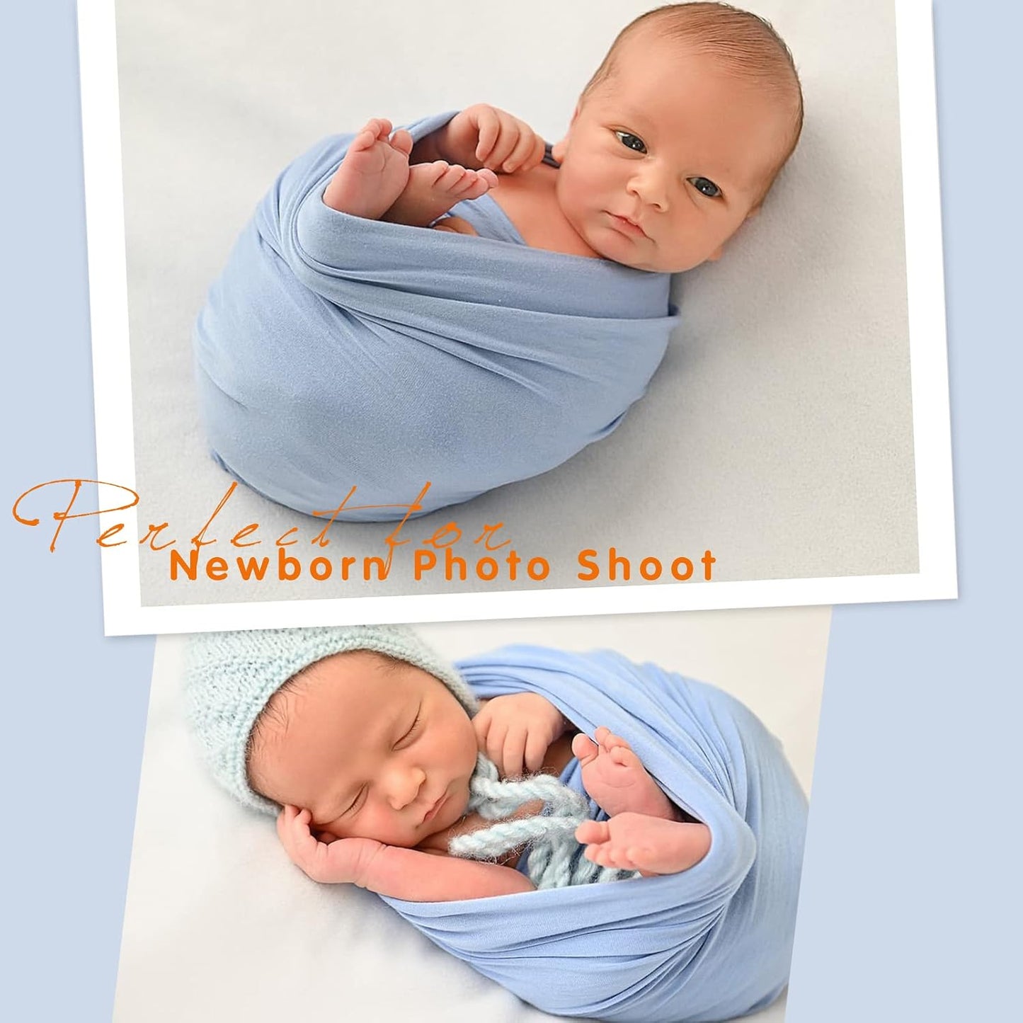 ForBaysy Newborn Posing Wrap Newborn Photography Props Soft Stretch Knit Blanket Handmade Wrap for Baby Boys Girls