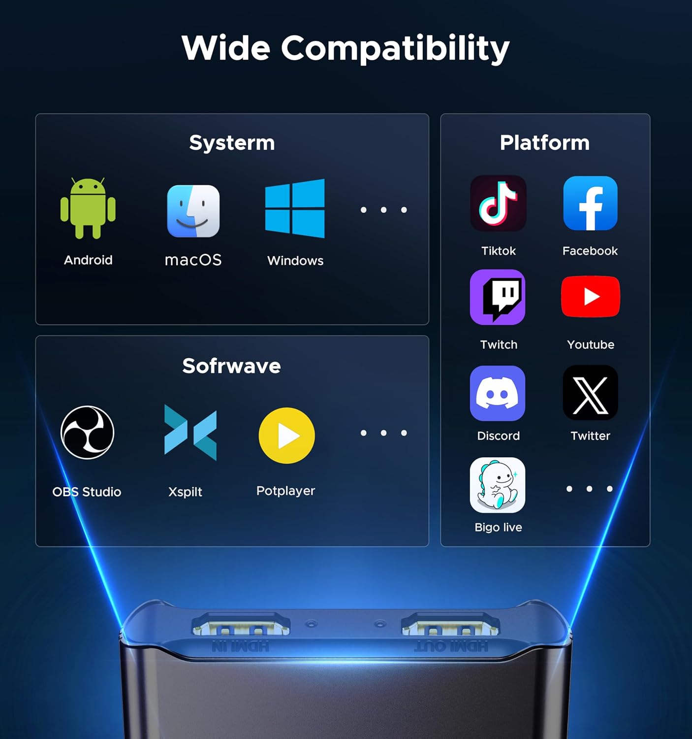 ByteWave 3.0 4K 1080P60 Switch2/PS5/Xbox/PC/OBS USB HDMI Capture Card, [Metalshell, Loop Out, No Latency] Full HD HDMI