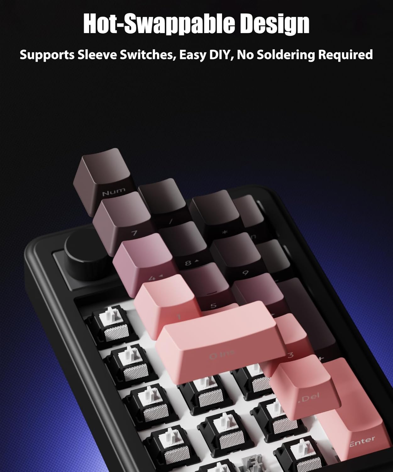 TISHLED 2.4G 5.0 Programmable Gasket Mechanical Numpad Wireless / Bluetooth / Wired USB-C Macro Keypad RGB Backlit Hot