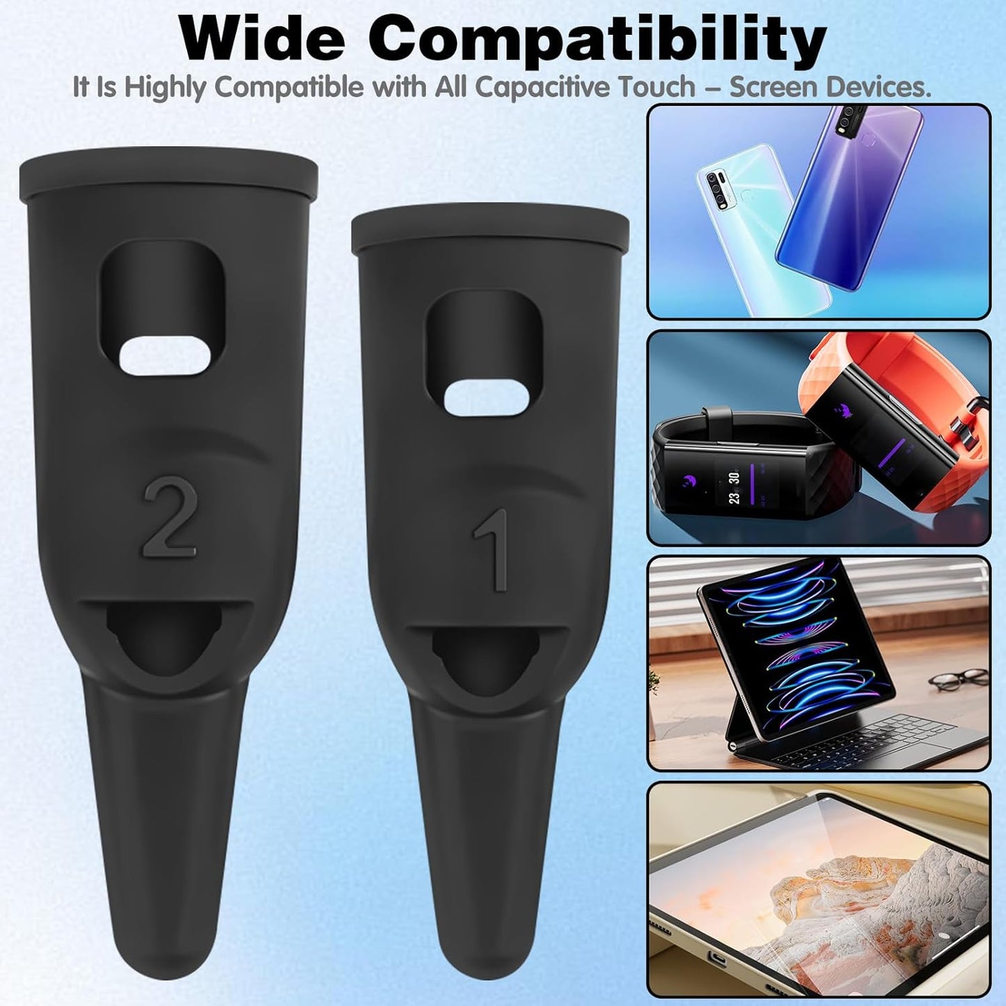 CYUXING 6Pcs Finger Stylus Pen for Touchscreen High Precision Sensitivity Silicone, Capacitive Stylus Suitable