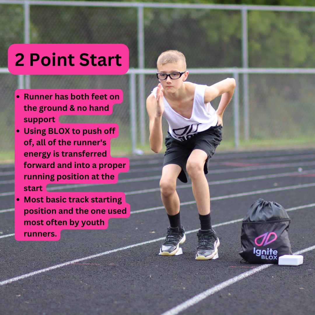Ignite BLOX Portable Starting Blocks for Track & Field Training | Enhance Speed and Performance | Sprint Trainer