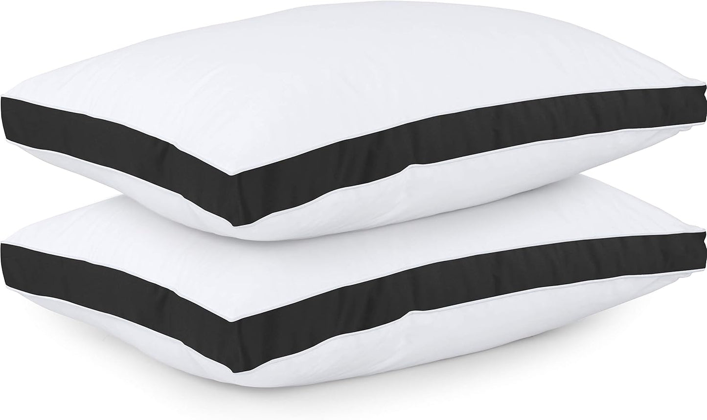 Utopia Bedding Queen Size Bed Pillows - Soft & Fluffy Down Alternative | Set of 2, Cooling Gusseted Design