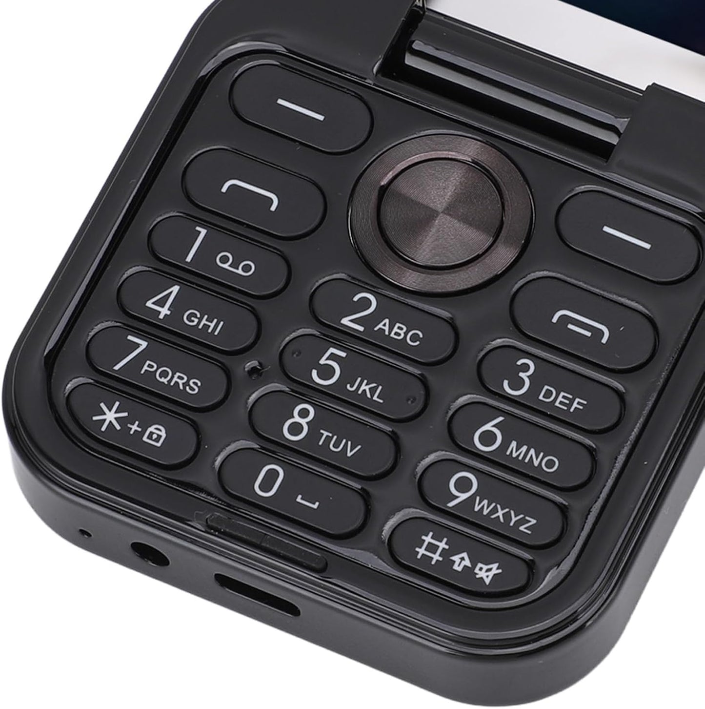 Brrnoo Flip Small Cell Phone Dual Nano SIM Media Player HD Rear Camera LED Flashlight GSM Network Seniors (Black)