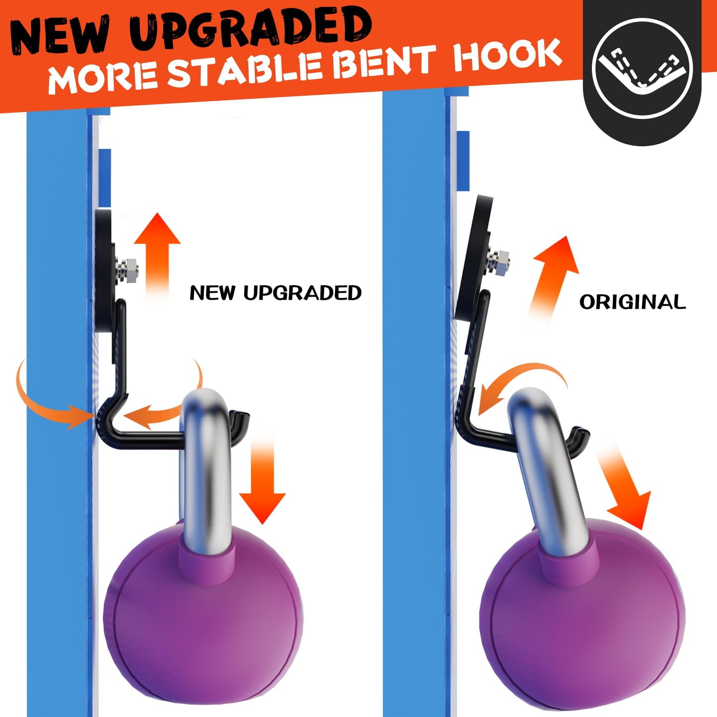 ULIBERMAGNET New Upgraded Large Magnetic Hooks,Strong Heavy Duty Magnet Hooks for Power Drill,Broom,Garden Tools, Pegboard, Garage, Workshop,Hardware, 3 Pack Magnet Storage Holder for Hanging(Black)