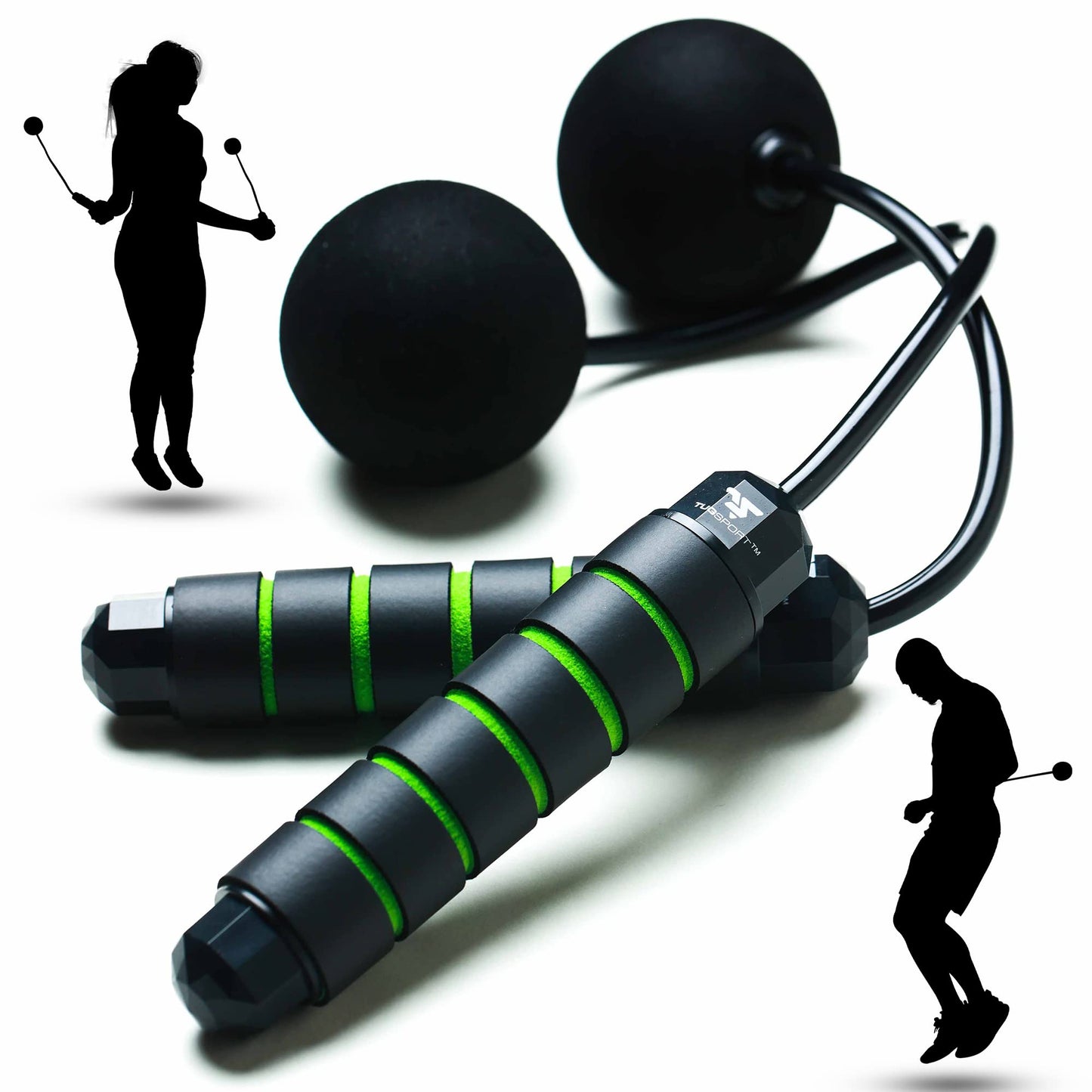 TugSport Bod Ropes Cordless Jump Rope Beachbody MBF - Adjustable Length Ropeless Jump Rope For Beachbody - Emulate Weighted Jumprope Indoors - Cordless Jumping Rope Great For Improving Fitness In Small Spaces