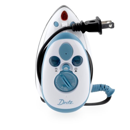 Dritz Mighty Travel Steam Iron: Mini Iron for Quilting, Crafts & Sewing, Compact Portable Travel Steamer for Home & On-the-Go Use