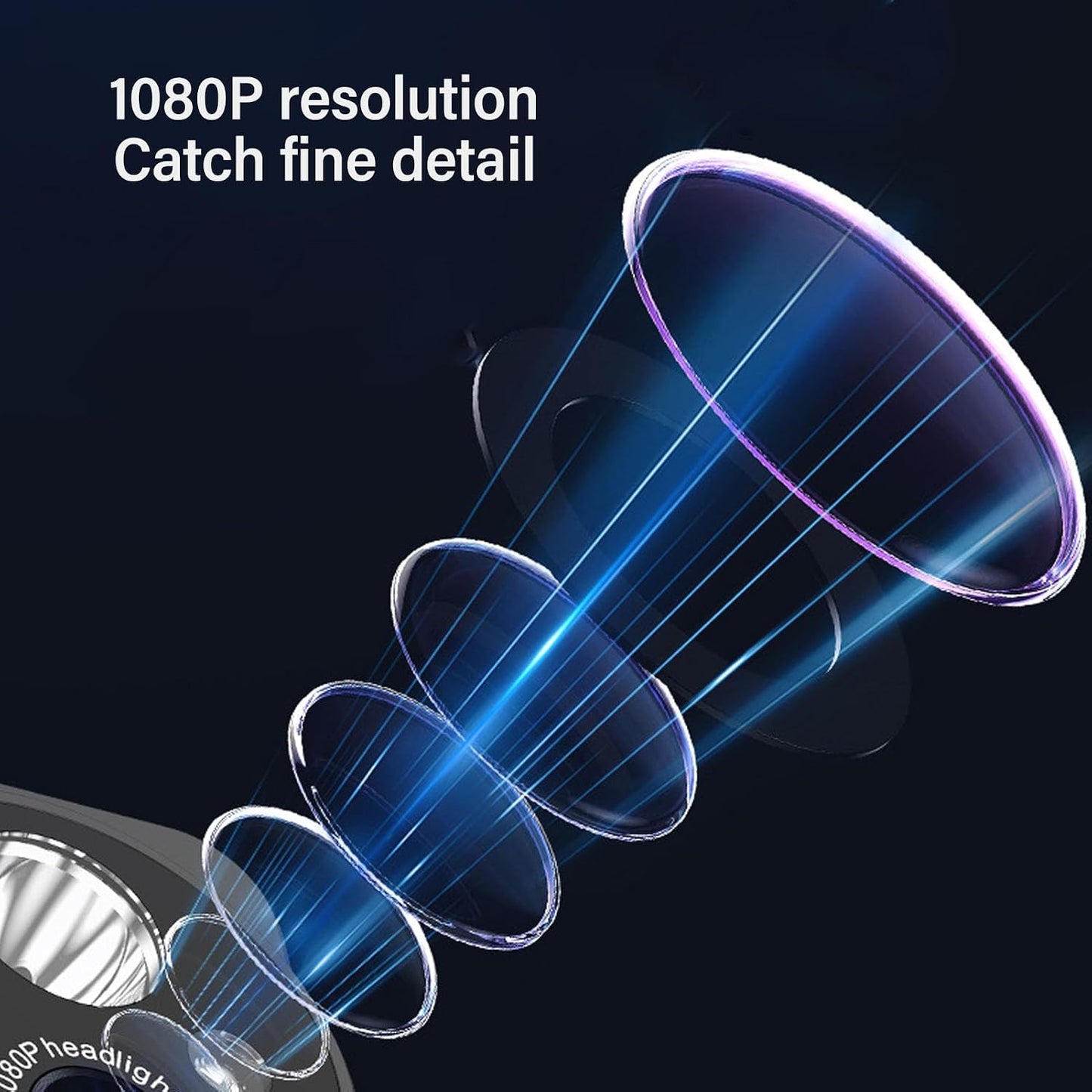 LAISANIM 1080P 45 Headset Head Mounted Camera, HD Adjustable Action Camcorder with LED Night, Headlamp Wearable Body