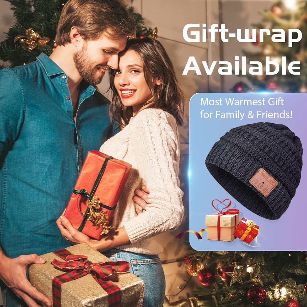 Womens Gifts for Christmas Stocking Stuffer Bluetooth Beanie Women: Ponytail Beanie Bluetooth Hat with Bluetooth