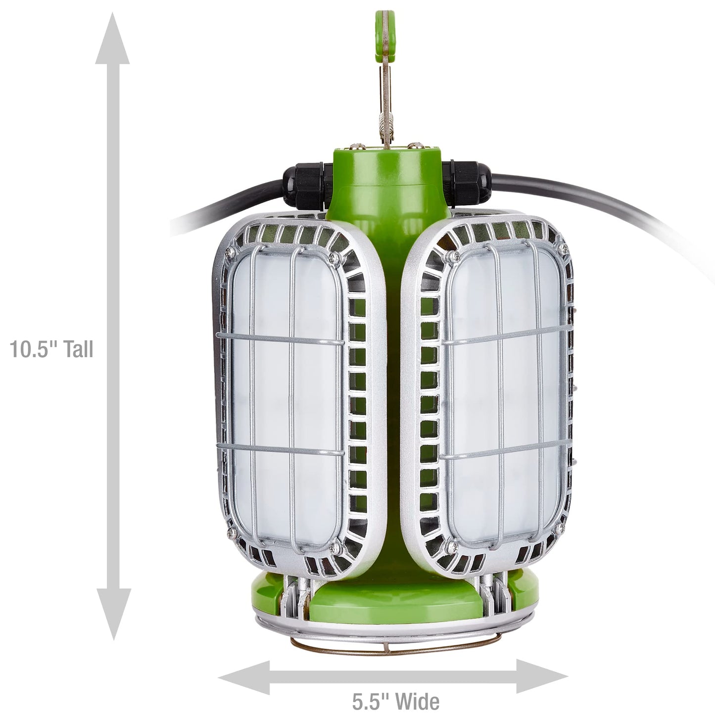 PowerSmith PTLK516-130 16,000 Lumen Temporary LED Work Light with 4 PIVOTING Panels, Quick-Mount Metal Hook, and 10 ft Power Cord-6 Unit Linkable