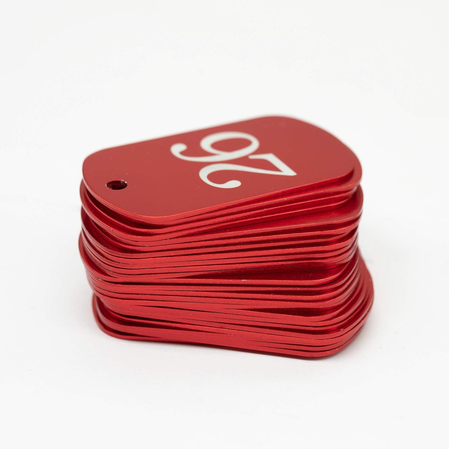 StayMax Aluminum Numbered Tags Key Tags ID Tags (1-25, Red)
