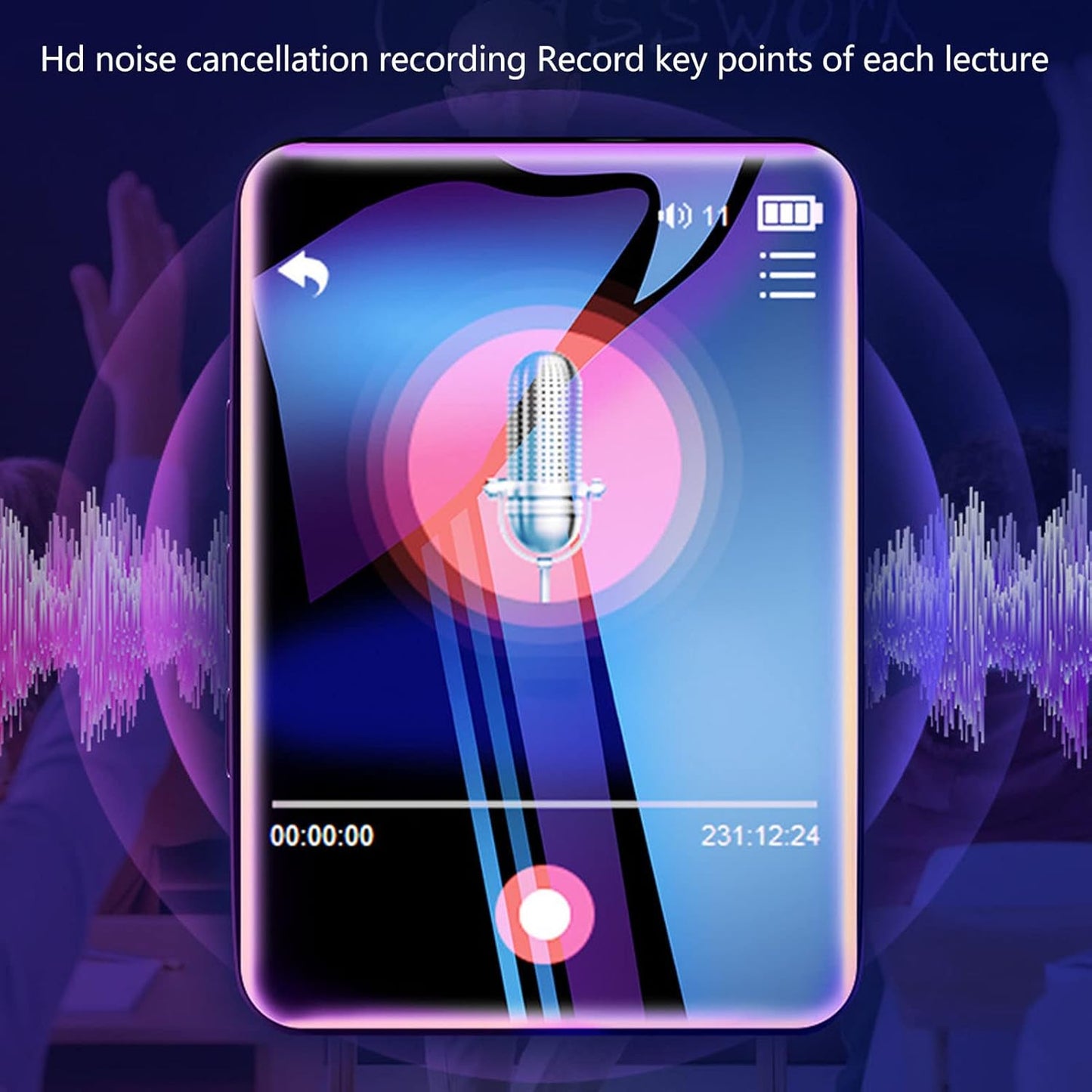 Keenso MP3 5.3, 2.4inch Player with Full Touchscreen Music Player Built in Speaker