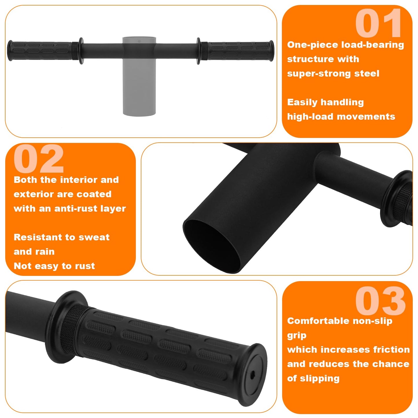 KSWLOR T Bar Row Handle Landmine Attachment,T Bar Row Handle Fit for 2-Inch Olympic Barbell,Landmine Attachments for Deadlift, Squat Workout, Increased Versatility