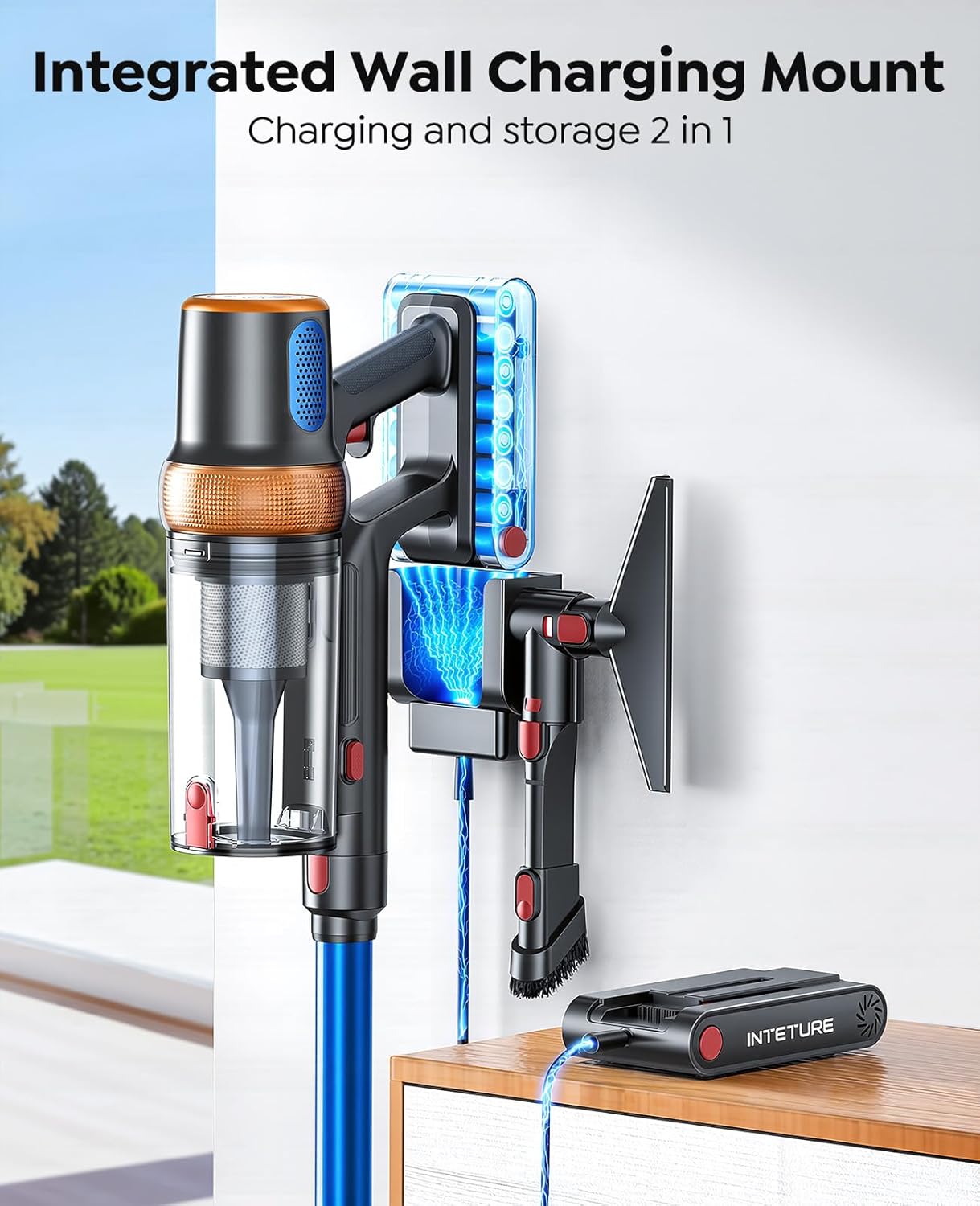Skiennix Cordless Vacuum Cleaner - 650W Powerful Suction, 70 Mins Runtime, Includes Mattress Tool | Ideal for Pet Hair & Carpets