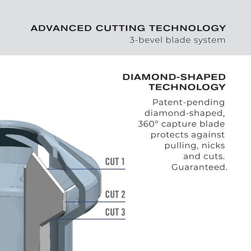 ConairMan Nose Hair Trimmer - Cordless 360 Bevel Blade for Pain-Free Trimming | Includes Drawstring Bag