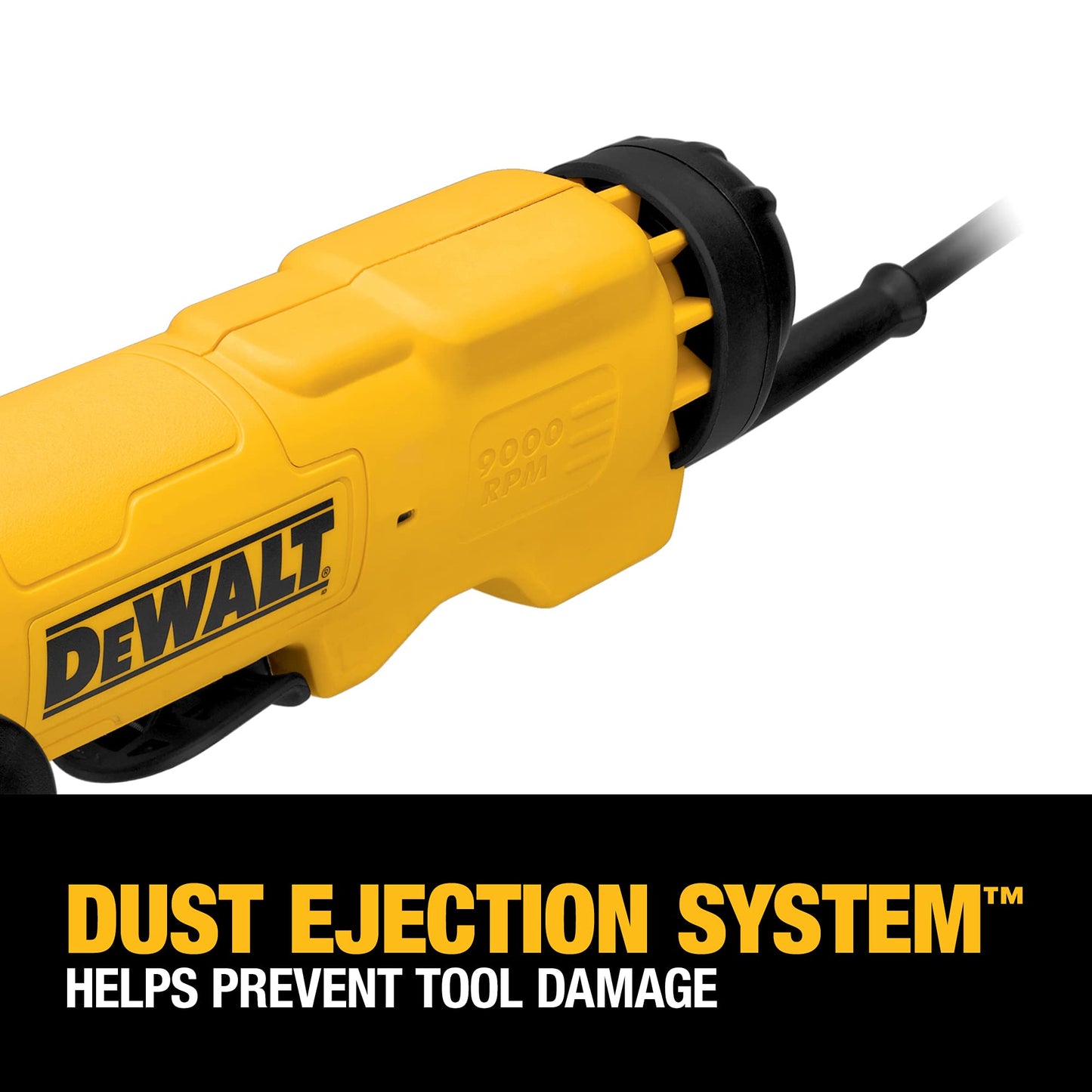 DEWALT Angle Grinder Tool, 6-Inch, Paddle Switch with No Lock-On, 13-Amp (DWE43144N), Yellow