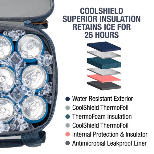 CleverMade Tahoe Collapsible Cooler Bag – Large Portable Cooler Bag for Travel, Foldable Insulated Cooler for Beach, Picnic & Tailgating, Holds Up to 50 Cans, Leakproof Soft Carry Cooler
