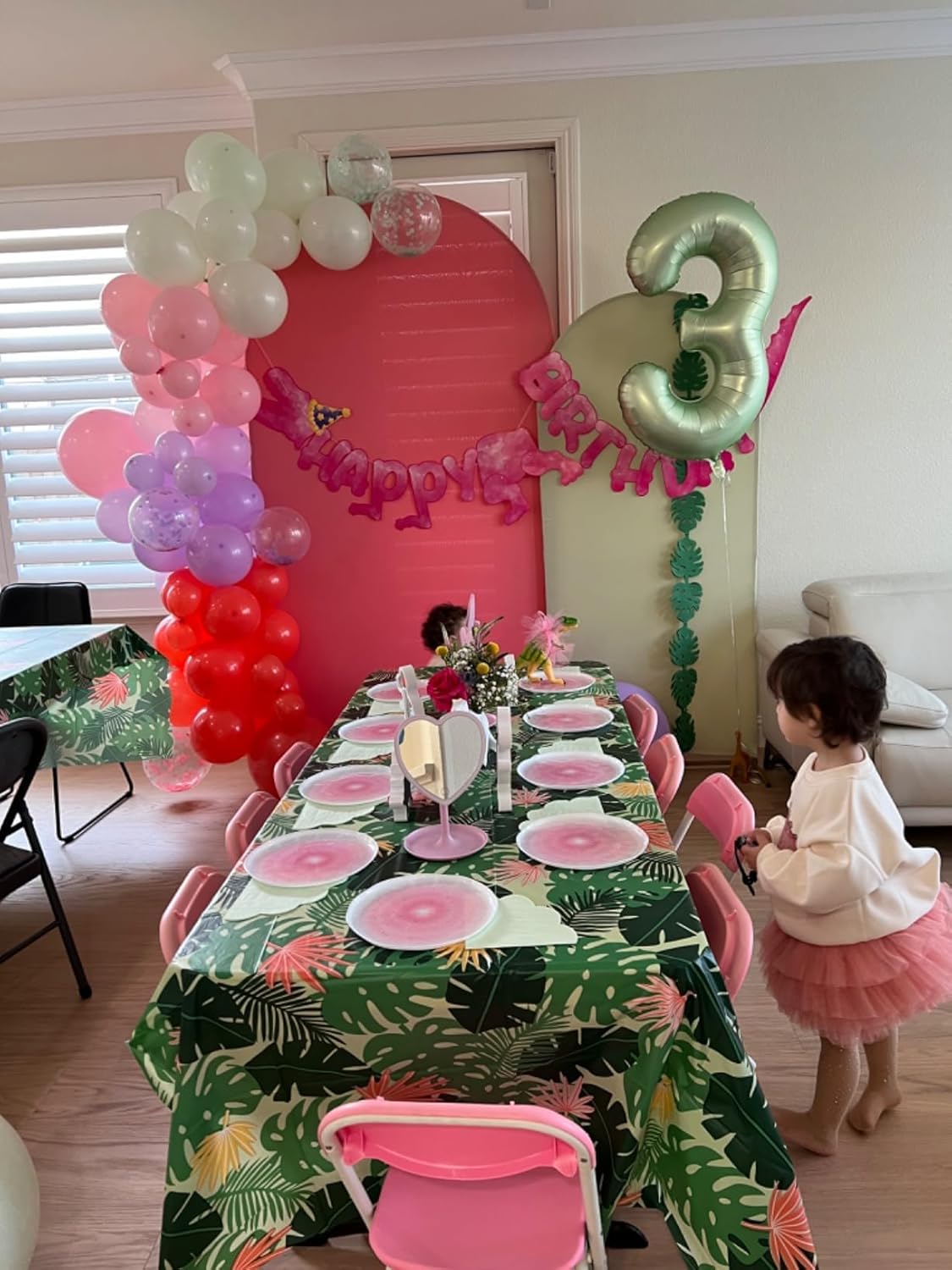 Numbers Balloon - 40 Inch Large Olive Green 3 for Birthday Decor | Perfect for Three-Year-Old Celebrations