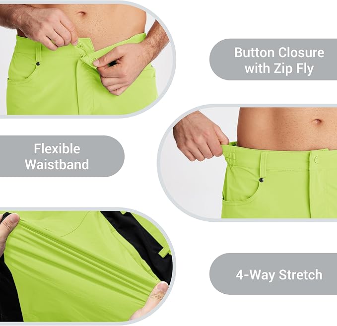 CRYSULLY Men's Hiking Cargo Shorts Outdoor Summer Lightweight Quick Dry Casual Shorts with 5 Pocket