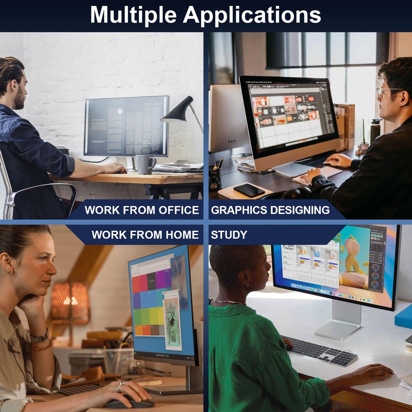 GPVHOSO Desktop Computer Tower PC, Intel Core i5 4570, 16GB DDR3 RAM, 512GB SSD, Windows 11 Home, Business Desktop with Wi-Fi 6, USB 3.0 and HDMI, Ideal for Work & Study