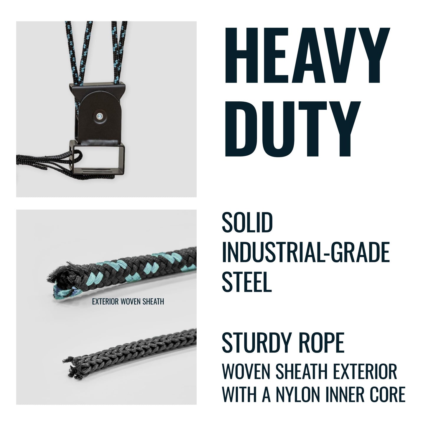 Teal Triangle Heavy Duty Elite Cargo Box Hoist, Easy-Lift Garage Pulley System, Holds 150 lbs, Fits 8-Foot Ceilings, Patented No-Slip Strap, No Setup Required