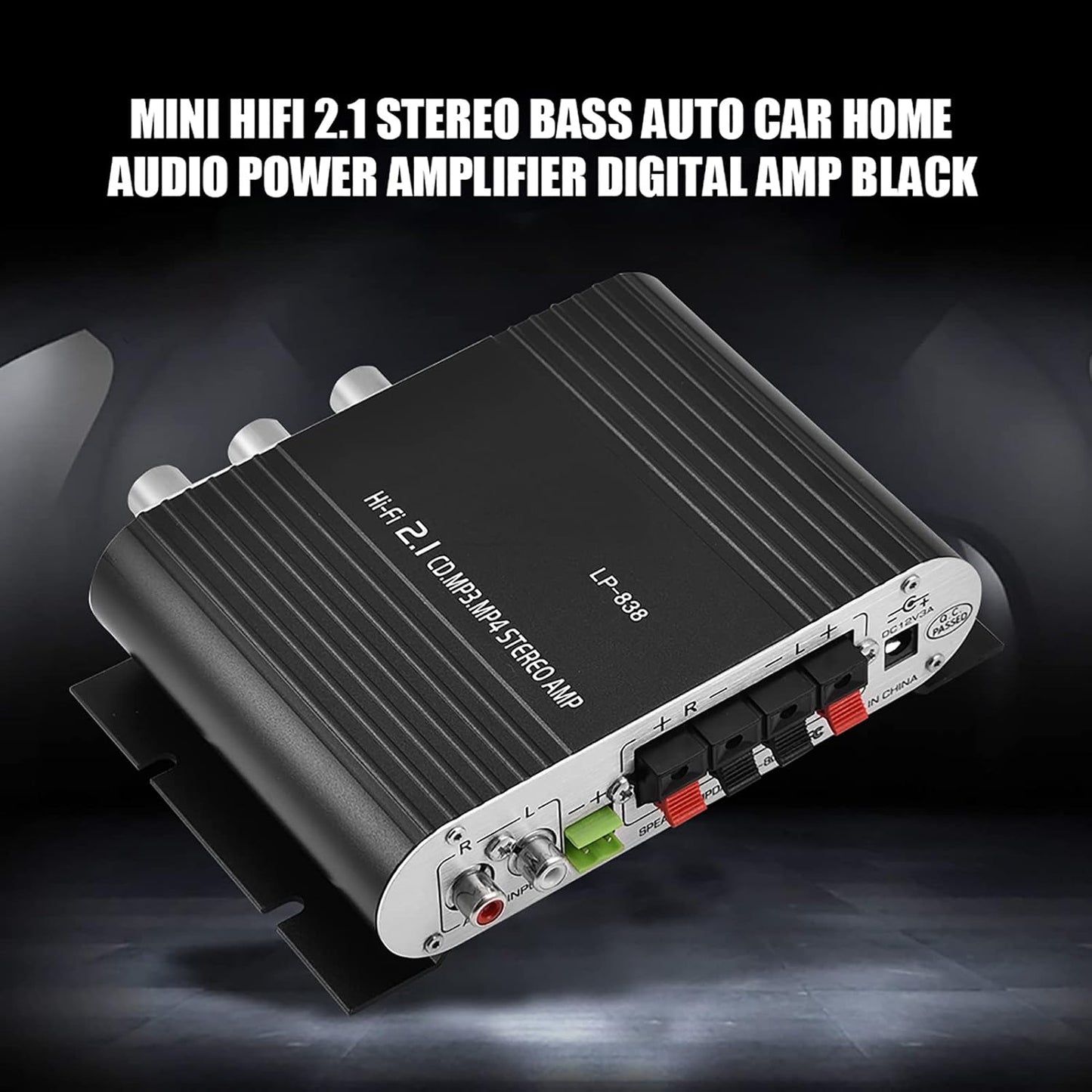 15Wx2 3.5mm MP3, MP4, Stereo Audio Amplifier Receiver, Output Stereo Bass Home Amplifiers, with and Port, Digital Amp