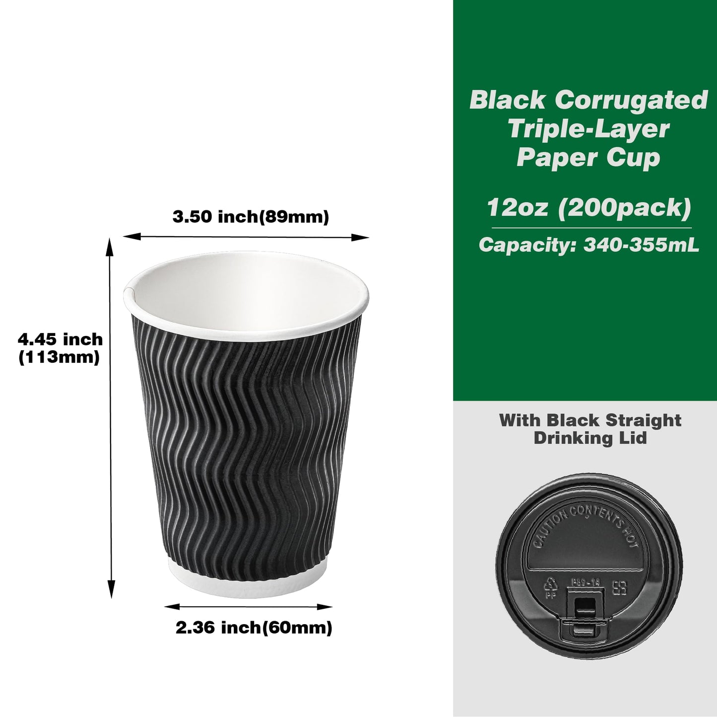 Commercial Coffee Urn 50 Cup/8L + 200-Pack 12oz Insulated Paper Cups with Lids | Complete Coffee Serving Bundle for Restaurant Catering, Church & Large Events