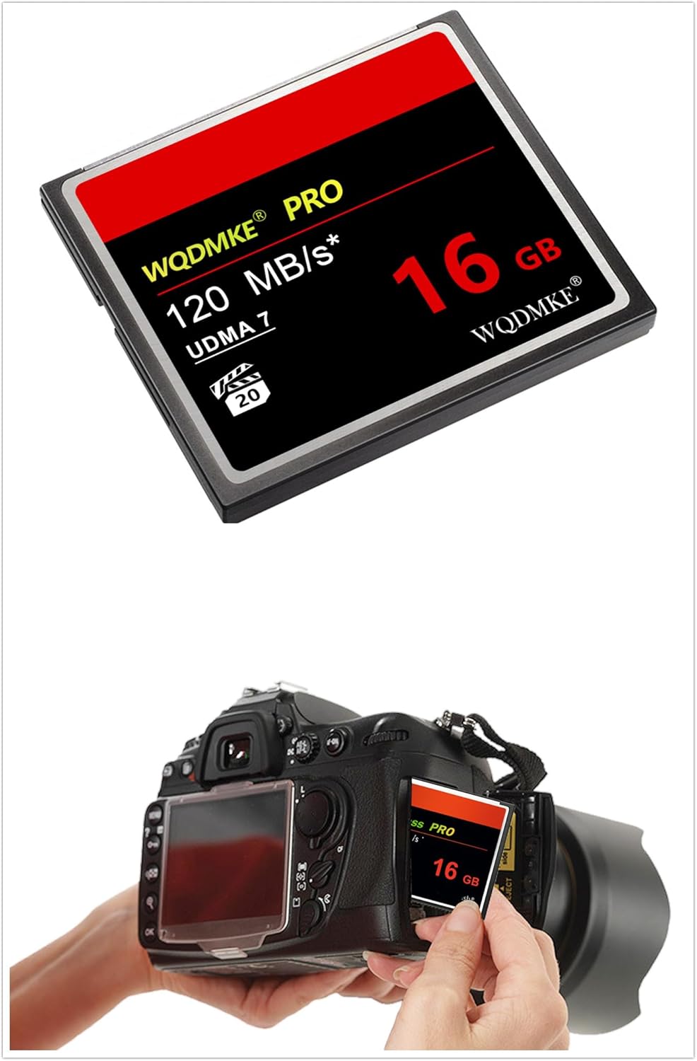 WQDMKE 16GB 120MB/s CF Memory Card High Speed UDMA Up to Camera Cards Designed