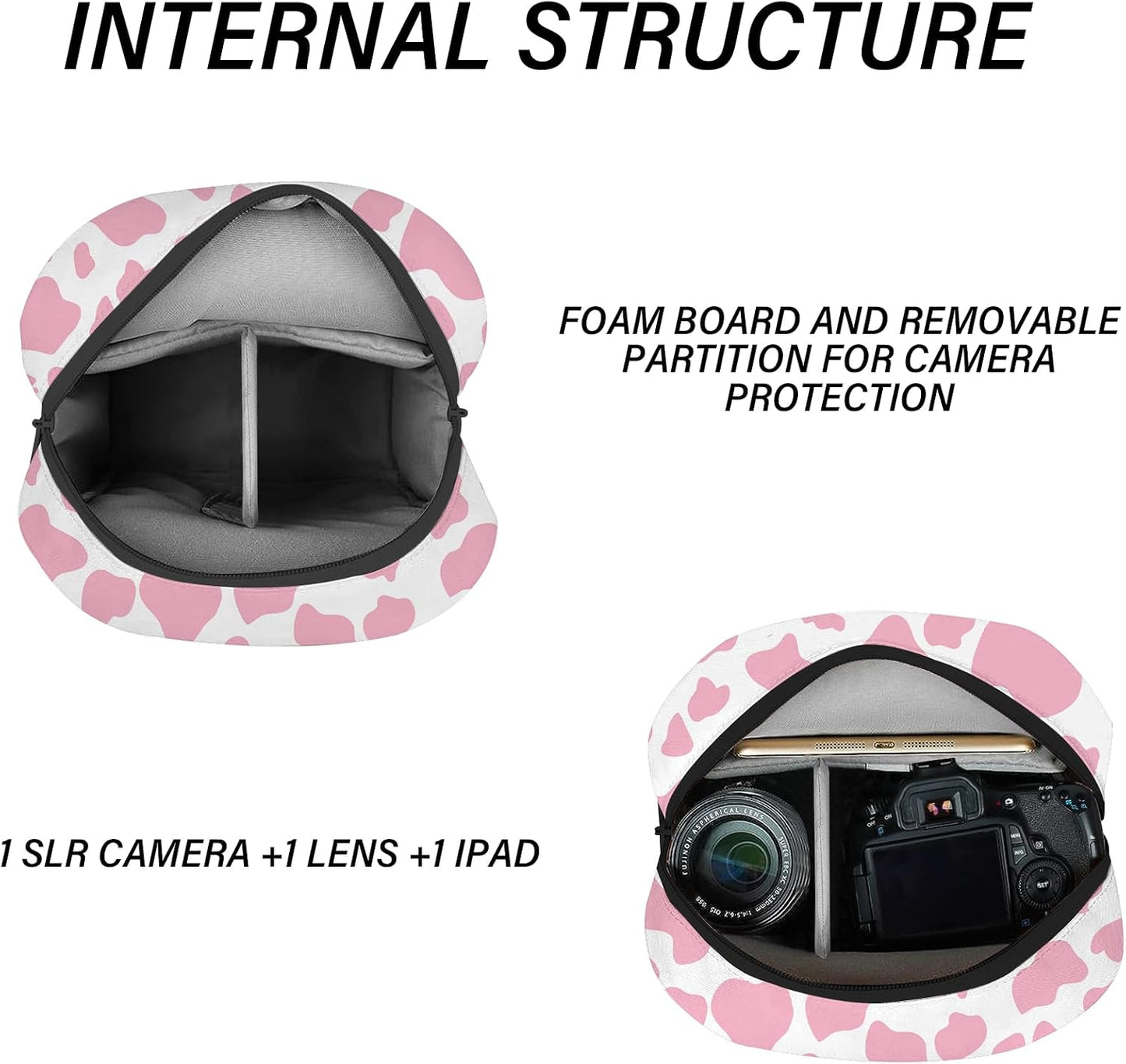 GABraden Cute Small Camera Bag with Photographer Camera Sling Bag Waterproof Dslr Camera Case Compatible with Nikon