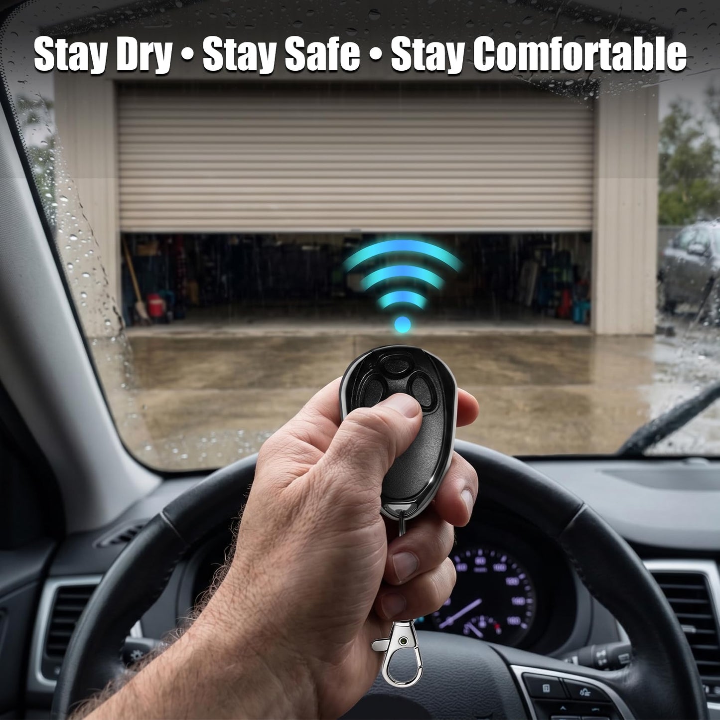 Roll Up Garage Door Opener 800N Heavy Duty, Quiet 24V DC Motor (55dB), Automatic Roller Door Opener with 164ft Remote Control, Easy Side Mount, for Garage, Warehouse & Commercial Use