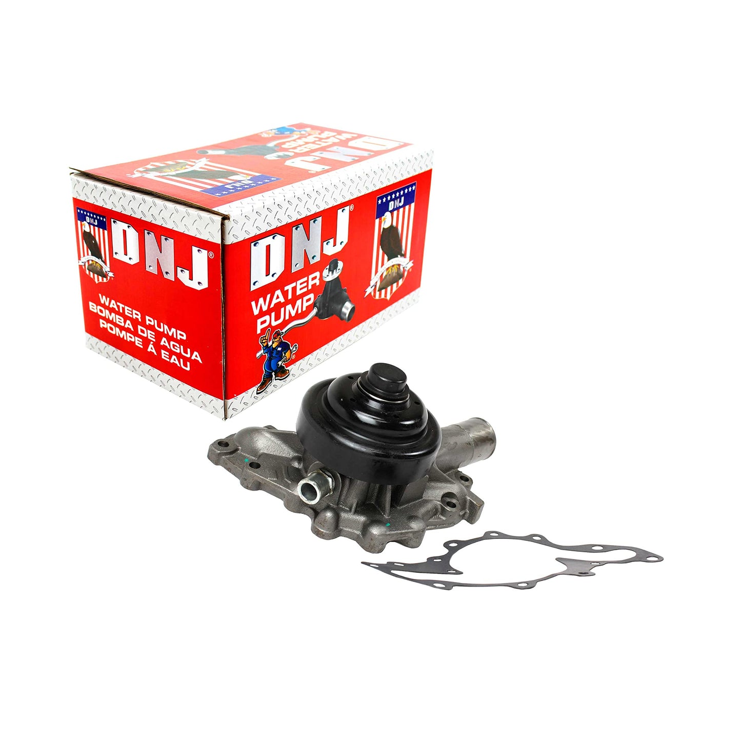 DNJ WP3195B Water Pump for 1999-2004 AM General, Chevrolet, GMC, Hummer C1500 Suburban, C2500, C2500 Suburban 6.5L V8 16V OHV 395cid