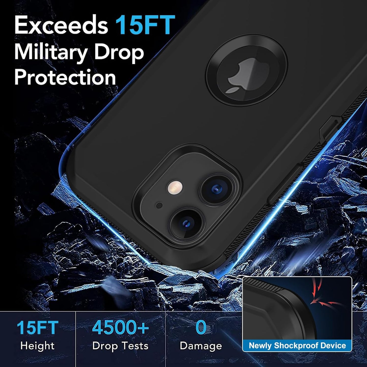 Aimoll-88 12 12 2 12/12 2 for iPhone Case, iPhone Pro Case, with Screen Protector Heavy Duty Drop Protection Shockproof