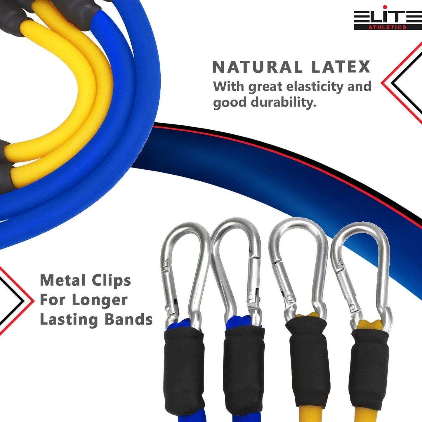 Elite Supplies 11 Pieces Speed Agility Strength Leg Resistance Bands - for All Sports & Exercise Fitness Fast Sprinting, Explosive, Agile, Strength, Endurance