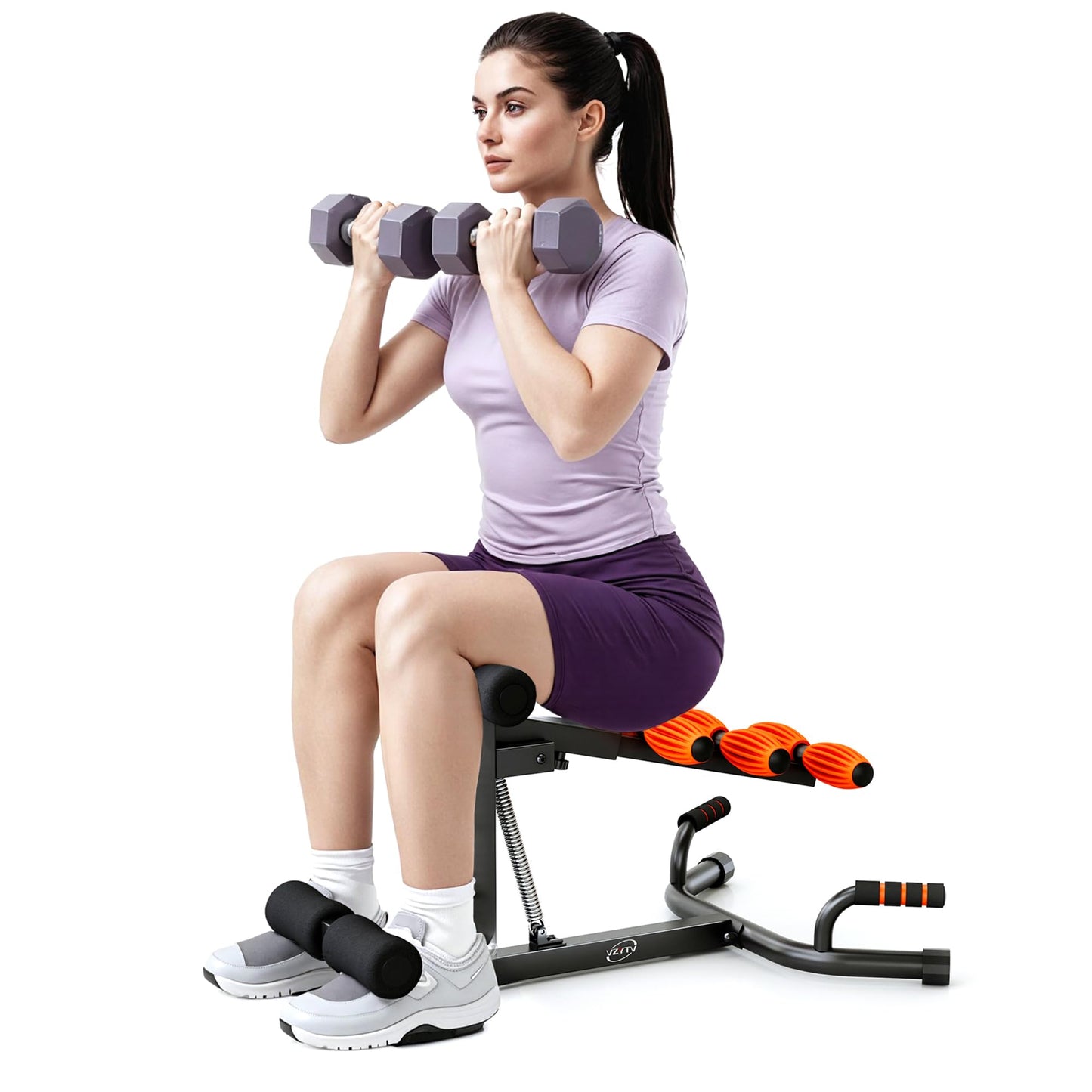 VZYTV Deep Squat Machine, Adjustable Glutes Trainer Machine, Core & Abs for Low Impact Lower Body Workouts, Home Gym Push-Up Exercises, Easy to Assemble, 350Lbs Weight Capacity