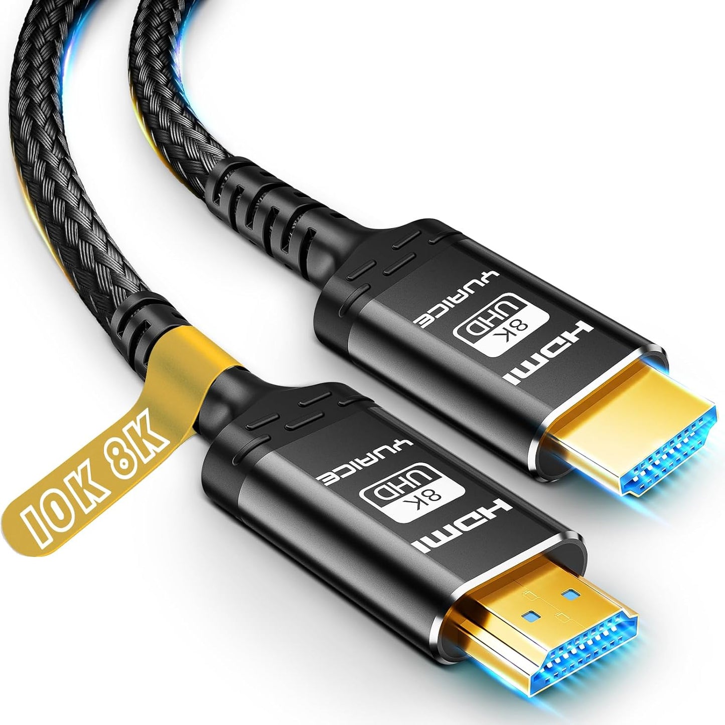 Yuaice 10K 8K 4K 2.1 1.5FT/0.45M, 48Gbps 8K@60Hz 4K@120Hz, 2.2 2.3, HDR10, TV/PS5/Xbox/HDTV/Blu-ray HDMI Cable Ultra