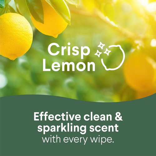Clorox Disinfecting Wipes - Antibacterial & Bleach-Free | Crisp Lemon Scent, 75 Count