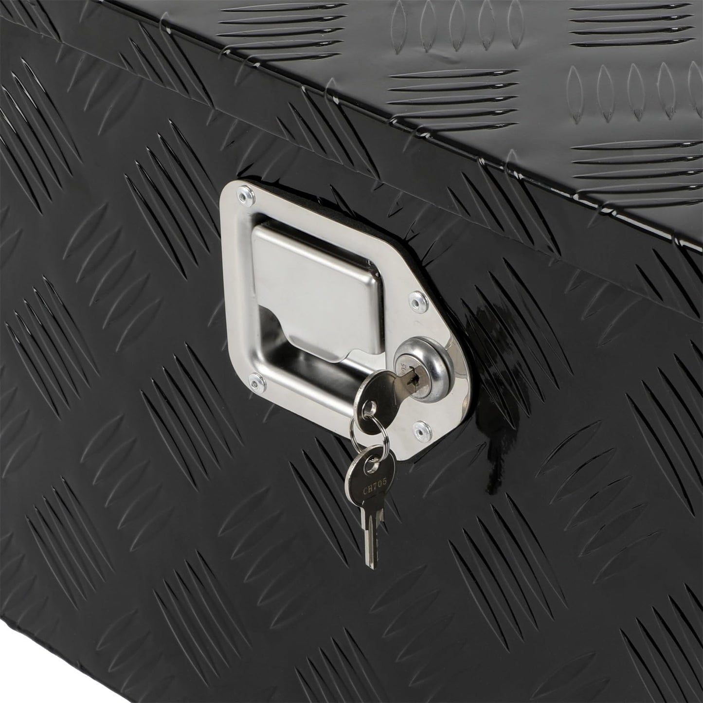 SCITOO 39" Aluminum Truck Bed Tool Box,Diamond Plate Heavy Duty Crossover Storage for Most Full Size Pickups,Lockable Weatherproof Chest,Fits 39" Truck Beds,Easy Access to Load and Unload