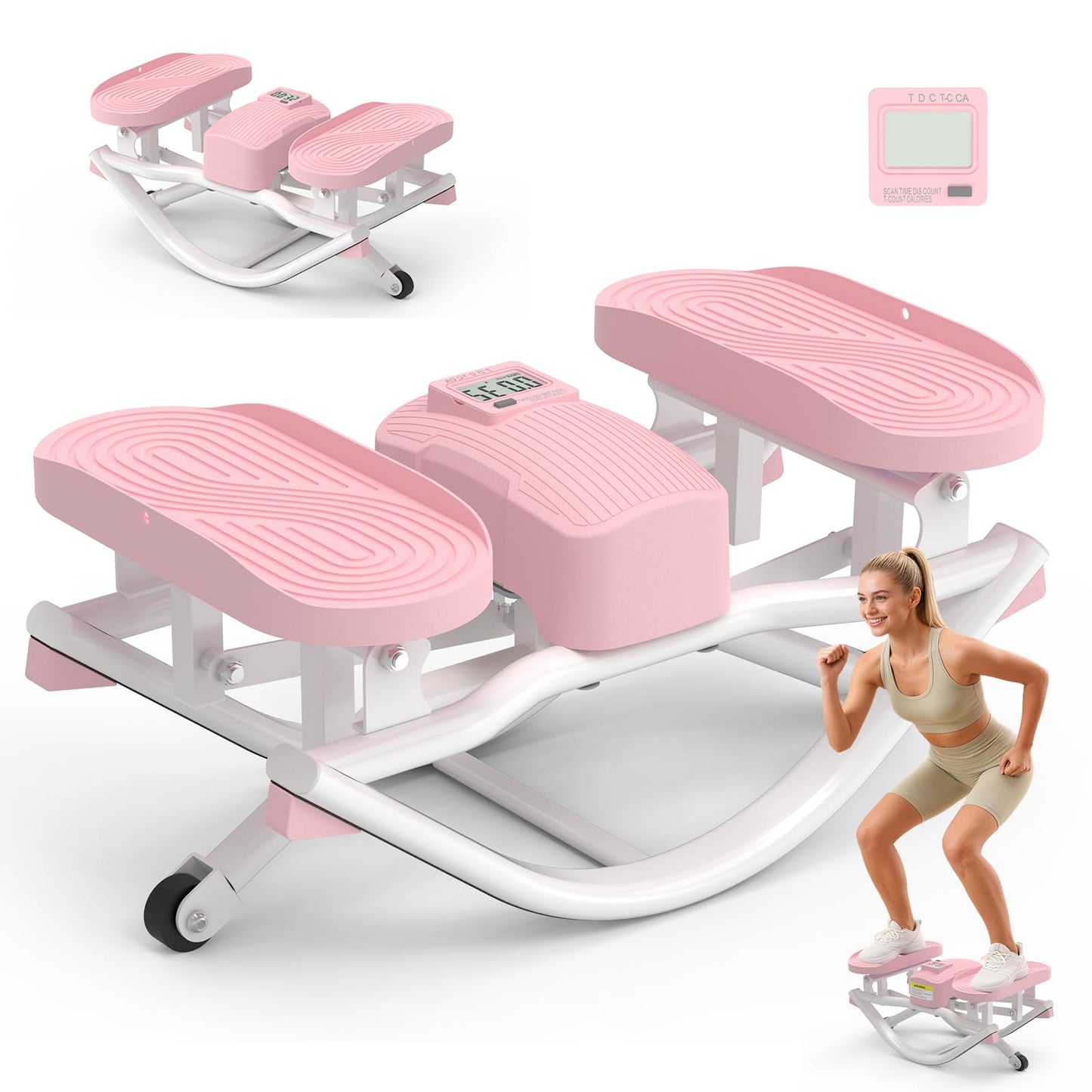 HOTWAVE Rock Stepper, The Rock Stepper Side to Side Exercise Machine – 350 lb Capacity, Oversized Pedals, Low Impact 3D Lateral Stepper for Home Workout