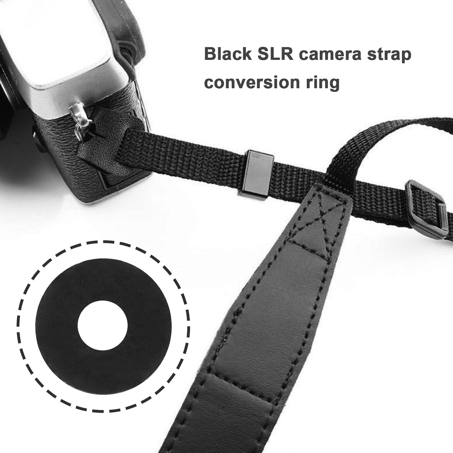Micro Traders Set 4 of Camera Strap Eyelet Split Adapter Camera Strap Triangular Split Ring Hook Compatible with Sony