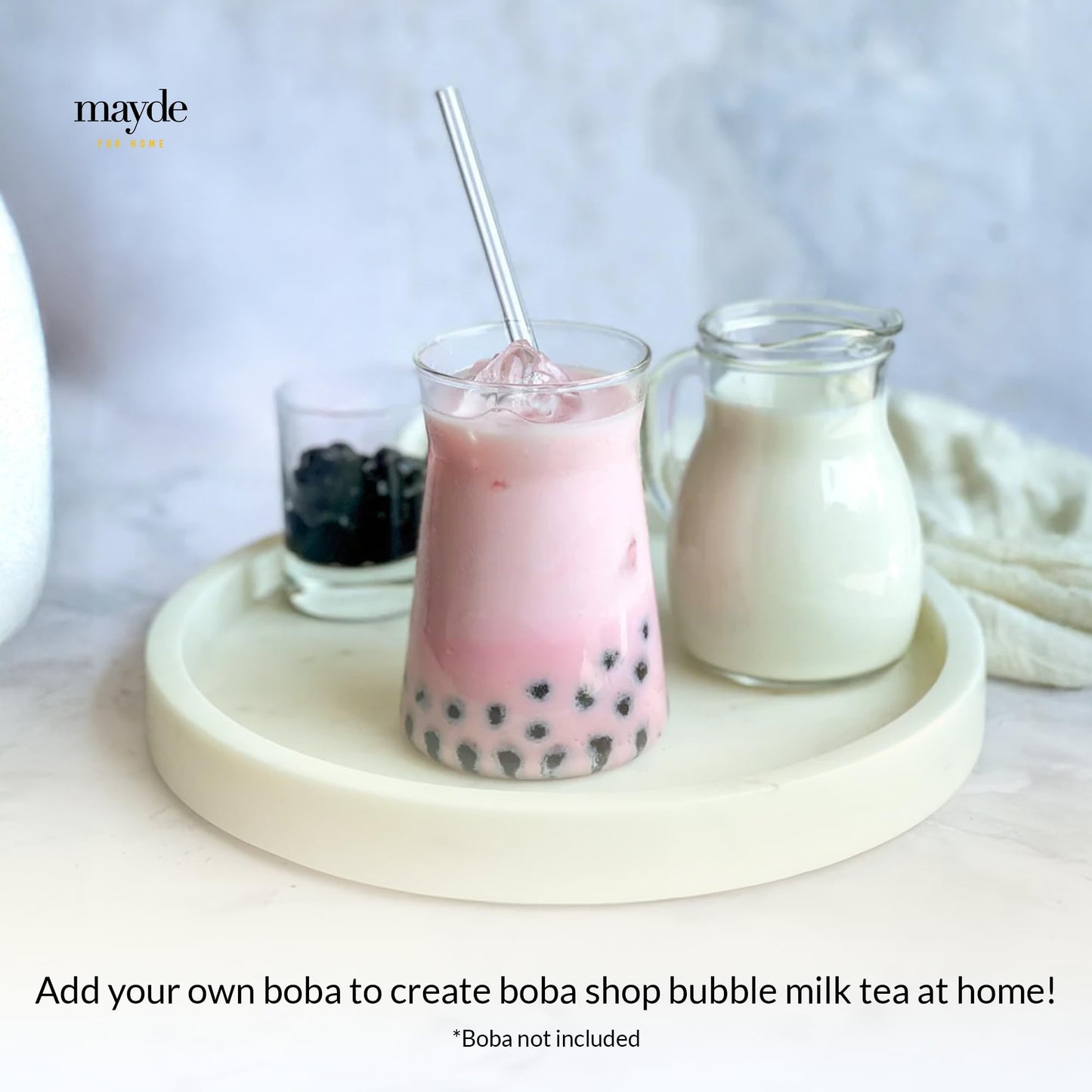 Mayde Sakura Milk Tea Powder, Instant MilkTea Powder From Taiwan, For Boba Milk Tea, 2.2 lbs