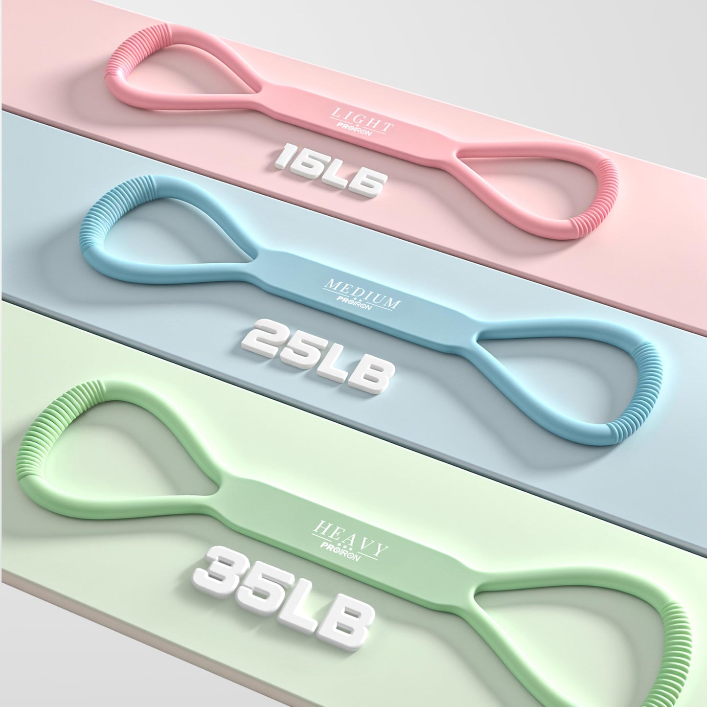 PROIRON Figure 8 Resistance Bands with Handles Exercise Band 15/25/35LB Stretch Bands for Yoga arm Chest and Shoulder Stretch Resistance Band for Women- Set