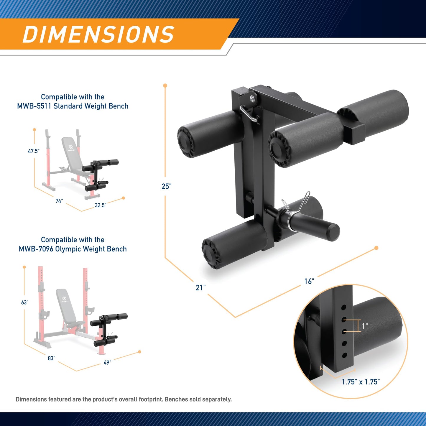 Marcy Weight Bench Accessory - Leg Developer ACC-8116LD