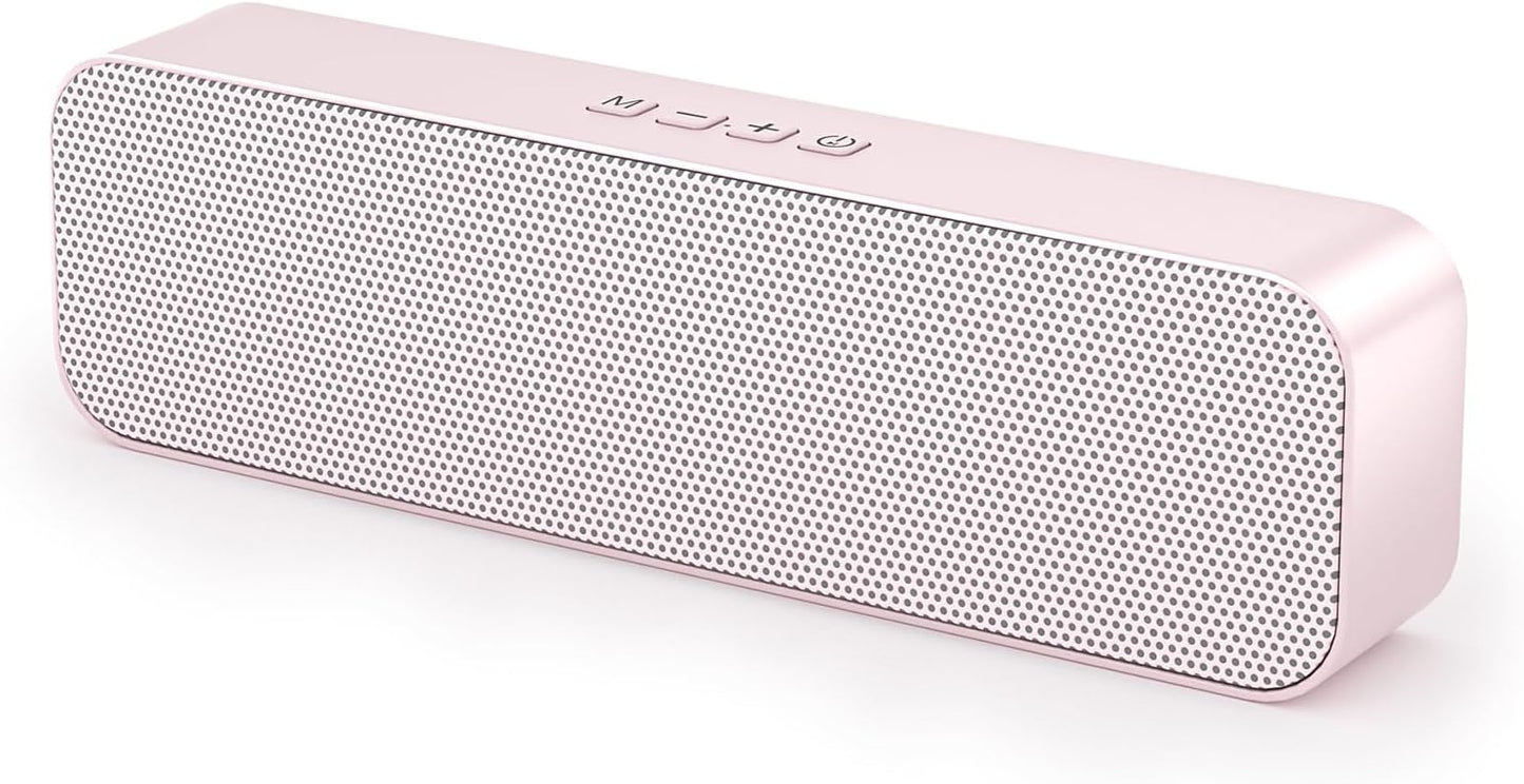 KASOHQEE Bass,3.5mm Computer Speaker for Desktop,Rechargeable PC Speaker,Small Computer Soundbar with Stereo