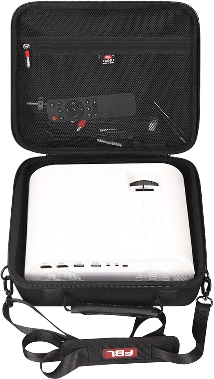 C10 10.8x10x4.1 Inches, FBLFOBELI Hard Carrying Projector Case Compatible with HOMPOW Mini Projector, Fits Most Major