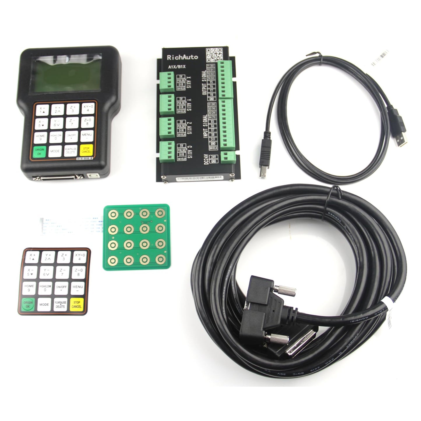 Richauto A11E CNC Controller DSP 3 Axis Motion Control System for CNC Router, Engraver, Cutting Machine, Compatible with TYPE3, ARTCAM,UG Software,Mastercam,ProE.